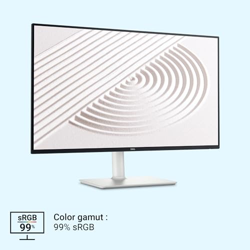 Image of Dell S2725HS Silver 68.58cm /27 inch FHD Monitor 100Hz, Dual Speaker, 4ms(Extreme), 1500:1 Contrast Ratio, 99% sRGB, Ficker-Free, Brightness:300 cd /m2, Ports: 2X HDMI, Tilt Swivel Pivot Height Adjustable