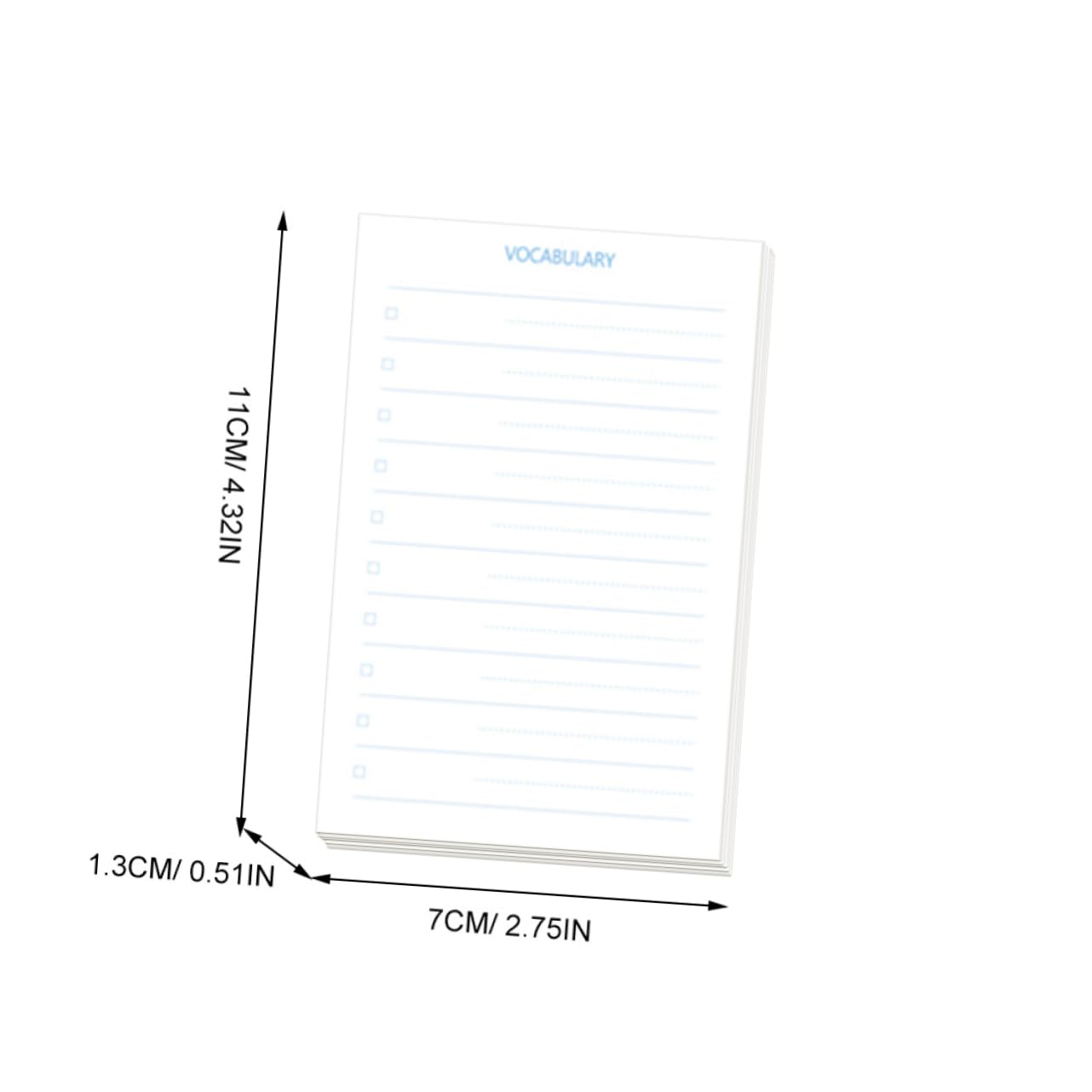HOMSFOU 2 Pièces 12 bloc-notes livre de mots Des cahiers bloc-notes de poche école cahiers en vrac mini cahier s-s lisses coussinets d'écriture petits pavé de Papier