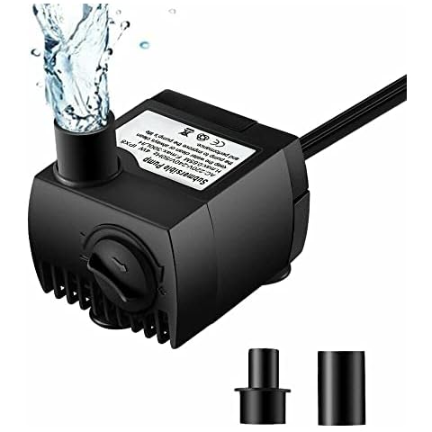 Electric Water Feature Pump Small Fountain for Indoor Garden Fish Pond Pet Home Décor Fountain Cover
