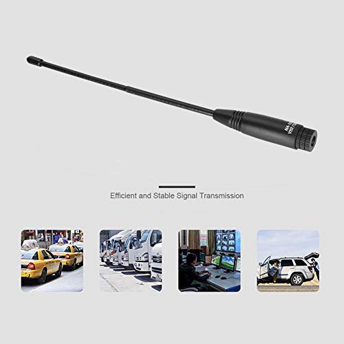 Antena de conector macho SMA de 20cm para Walkie Talkie, antena portátil de banda dupla flexível U/V