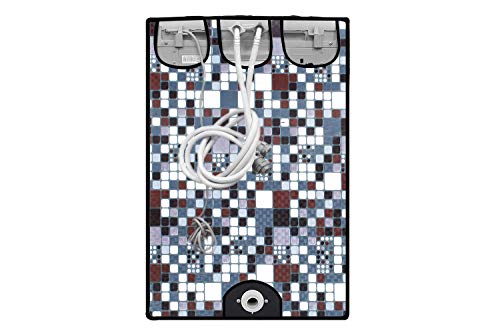 Image of Stylista PVC Washing Machine Cover Compatible for Whirlpool 7.5 KG Fully-Automatic Top Load Stainwash Deep Clean, Abstract Pattern Grey