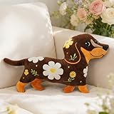 Tian Zhun Dachshund Gifts Weiner Dog Gift Best Dog Mom Gift for Women Dogs Lovers Dachshund Pillow 13.8 x 12.21 Inch Home Decor for Sofa