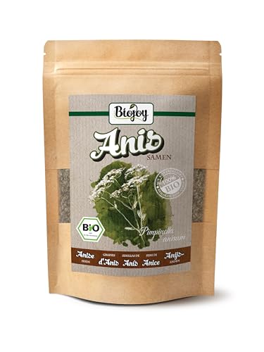 Biojoy Semillas de Anís orgánico (250 g), naturales, sin aditivos (Pimpinella anisum)