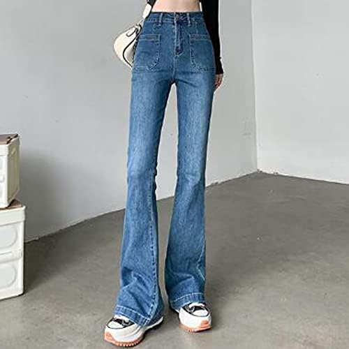 AFEIDD Women's Loose Fit Straight Leg Jeans with Large Gradient Pockets Jean Gown for Women