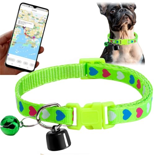Pets GPS Tracker with Collar,Small Pet Tracking Device for Cats/Dogs,Real-Time Location Tracker Compatible with Android/iOS App,Luggage Tracker,Global Tracking Device,Waterproof Collar for Pets