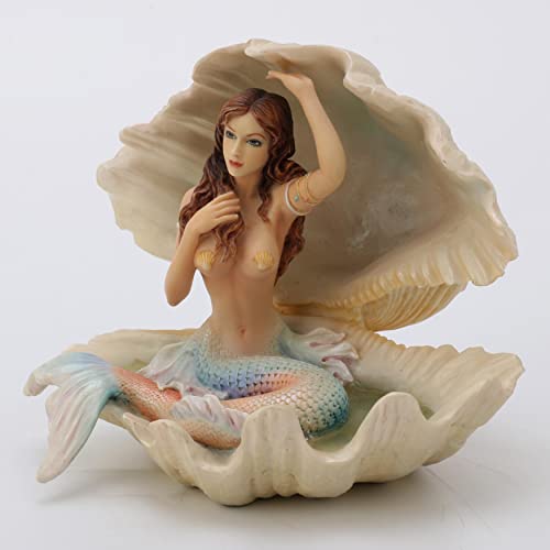 Figura Decorativa Sirena Sentada en Concha miniatura 2