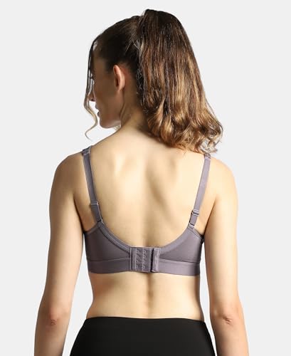 Image of Jockey MI11 Women Wirefree Non Padded Microfiber Elastane Stretch Full Coverage Active Sports Bra with StayDry Treatment