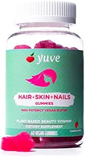 Yuve Vegan Biotin 5000 mcg Gummies - For Longer, Stronger, Healthier Hair Growth