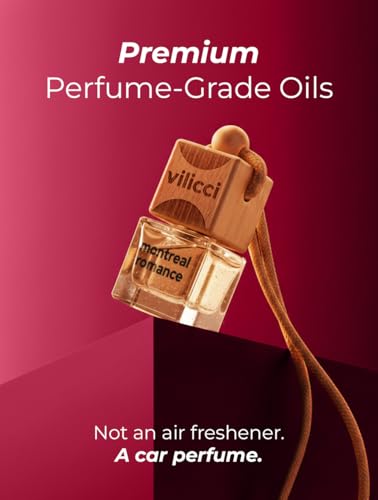 Image of Vilicci Car Air Freshener | Luxurious Auto Perfume | Premium Hanging Air Freshener | Long Lasting Fragrance for Auto and Home | 1 Bottle of Car Scent (1 Count (Pack of 1), Montreal Romance)