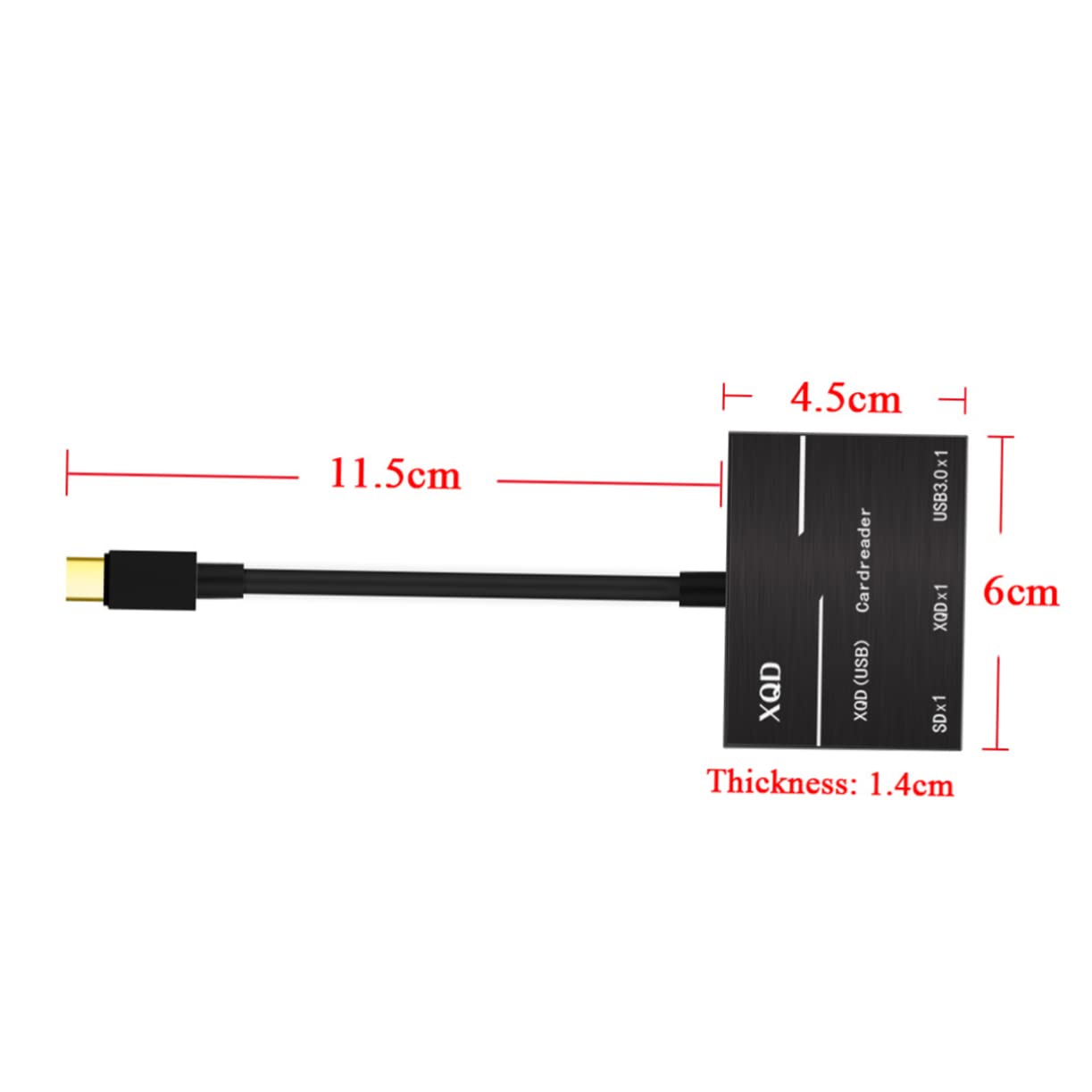 Gadpiparty 3piezas Lector De Tarjetas USB-c para Cámaras Adaptador De Memoria Compatible con Diseño De Duradero y Resistente Rayones