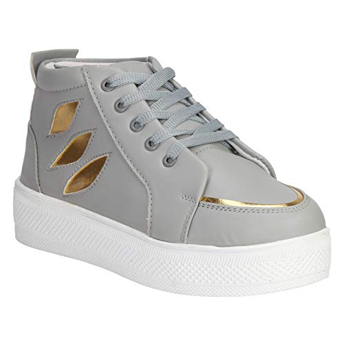 Image of Commander Girl's Grey Sneakers - 8 Kids UK (40 EU) (701)