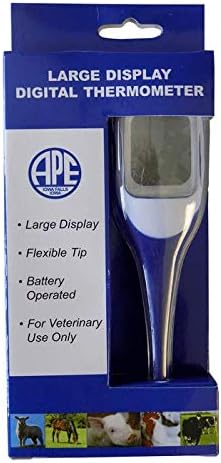 Miniatura 2 de Agri-Pro Termómetro veterinario. Lecturas rápidas y precisas de temperatura para mascotas y ganado. Pantalla grande. Punta flexible.
