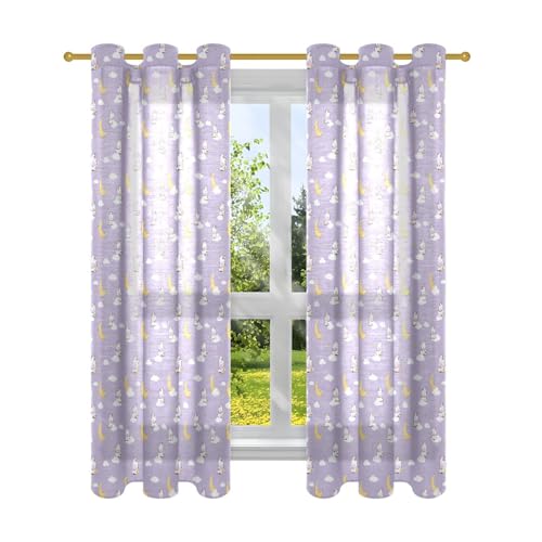 Cortinas semitransparentes de 160 cm para ventana de baño y dormitorio, juego de 2 paneles 2