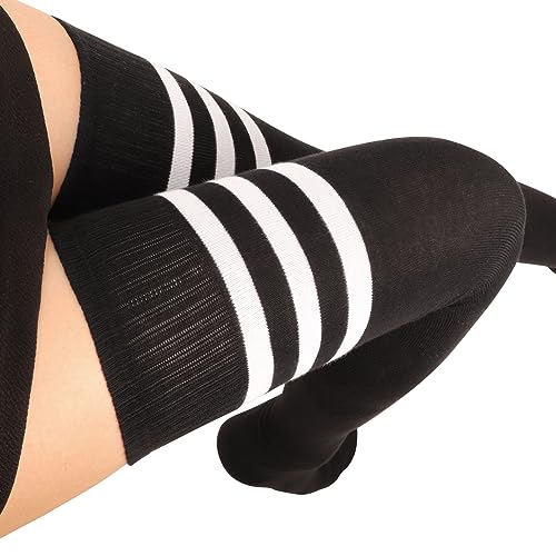 DRESHOW Ekstra Długie Bawełniane Pończochy Uda Plus Size Długie Pończochy Podkolanówki dla Kobiet