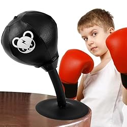 Desktop Punching Bag, Super Strong Suction Boxing Bag Speed Balls, Stress Buster Sandbag Punch Bags with Suction Cup for Office Table and Counters, Fun Gift for Kids, Teenagers, Adult(bear)
