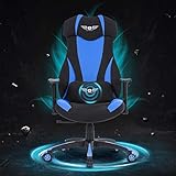 【Multifunktionen】Unser Racing Stuhl mit 360-Grad-Drehung; Einstellbare Höhe von Sitzkissen und Kopfstütze; 90 ° -135 ° verstellbare Stoffrückenlehne; Weiche Armlehnen, die sich nach oben und unten heben, vorne und hinten bewegen lassen; Abnehmbare Lordosenstütze aus Stoff für aufrechte Sitzposition, perfekt für alle Ihre Sitzpositionen.