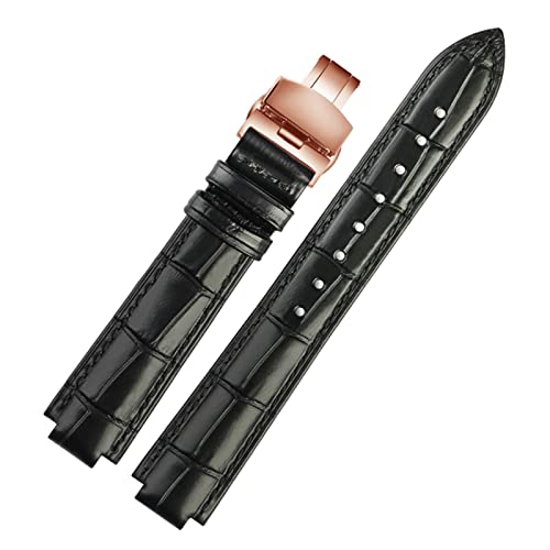 Correa de cuero convexo suave para uso diario en relojes de pulsera unisex