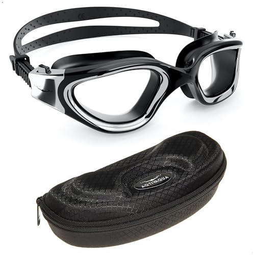 AqtivAqua Swimming Goggles Adult and Kids Goggles Kids 6-14 Men Women Swim Children Boys Girls Transition DX-H (Metallic Silver B - Image 2