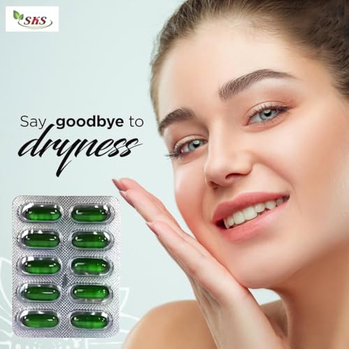 SKS 400 I.U Vitamin E Capsules for Face and Hair | 100% Natural E Supplement with Vitmin E Oil | Paraben Free - 120 Capsules