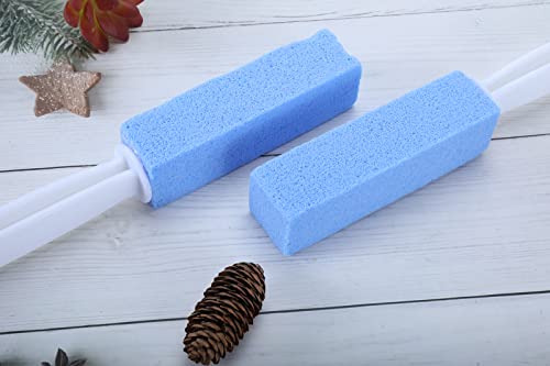 Realplus Pumice Stone Toilet Bowl Cleaner With Extra Long Handle, Pumice Toilet Brush Stain Remover For Toilet, Pool, Bathroom, Tiles & Bbq Grills (8 Pack, Blue) #TOP2