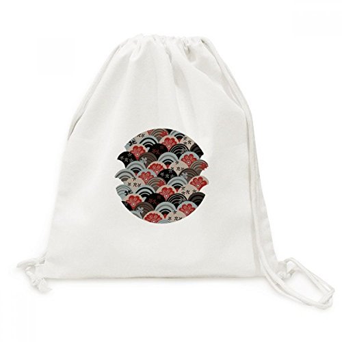Toile culturelle japonaise traditionnelle : sac à dos cordon d'exception