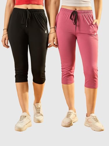 Image of Modeve Women Solid Cotton Blend Capri for summer|| Summer Wear