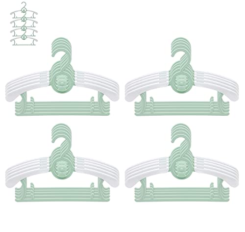 Perchas Infantiles, Jsf Juego De 20 Perchas Apilables Con Ganchos De Osito, Antideslizantes, Ajustable 29-37cm Para Ropa Infantil, Ropa De Bebé, Ahorro De Espacio Verde Blanco Perchas Infantiles, Jsf Juego De 20 Perchas Apilables Con Ganchos De Osito, Antideslizantes, Ajustable 29-37cm Para Ropa Infantil, Ropa De Bebé, Ahorro De Espacio Verde Blanco