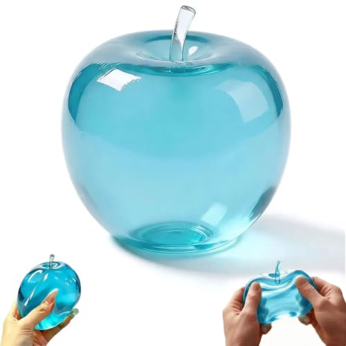 Apple Squishy Toys, 2.36" Slow Rising Squeeze Fidget Toys for Adult, Blue