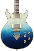 Flamed Maple Top/Okoume Body Three-piece maple neck Super 58 Pickups gold hardware Colour: transparent blue gradation