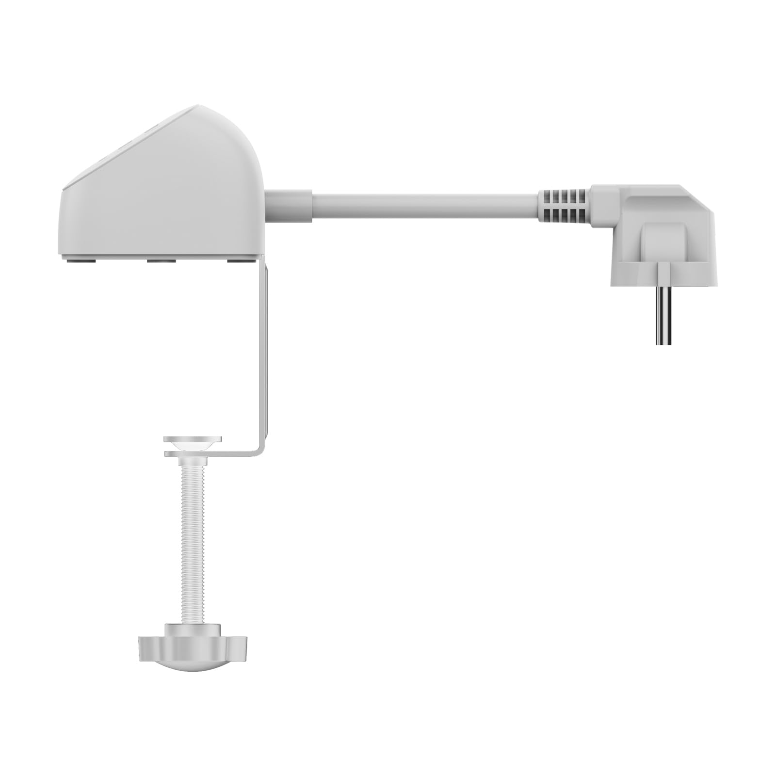 VALUE Ciabatta elettrica a 3 prese con interruttore, cavo da 10 m, presa con contatto di protezione 230 V/16 A, ruotata 45°, sicurezza bambini, interruttore illuminato, presa multipla nera per la casa