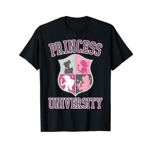 Disney Princess University College Text Logo Graphic T-Shirt T-Shirt