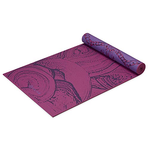 Image of Gaiam Yoga Mat - Premium 6mm Print Reversible Extra Thick Non Slip Exercise & Fitness Mat for All Types of Yoga, Pilates & Floor Workouts (68 inch x 24 inch x 6mm Thick)
