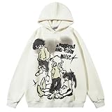 VOLYMOON Mens Graphic Oversized Hip Hop Streetwear Casual Hoodie Cartoon Character Print Hoodies y2k Hooded Sweatshirt …