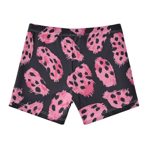 Pink Blocks Black Spotted Cute Colored Cats Boys Swim Trunks Swimsuits for Toddler Boy Swim Shorts Trunks 3-10T2