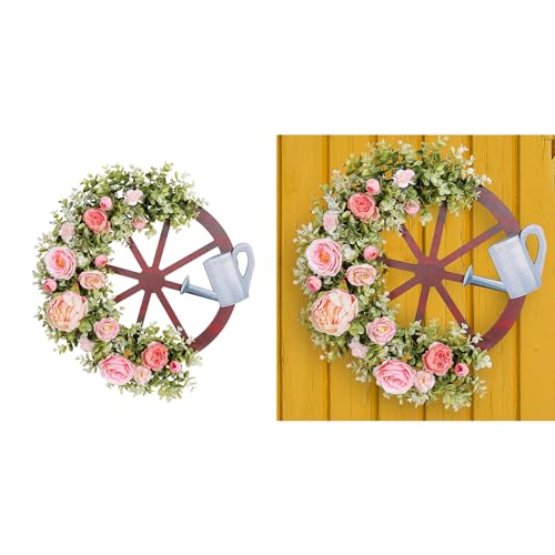 Couronne de fleurs pour porte extérieure et intérieur accessoire amusant 2024 - 3