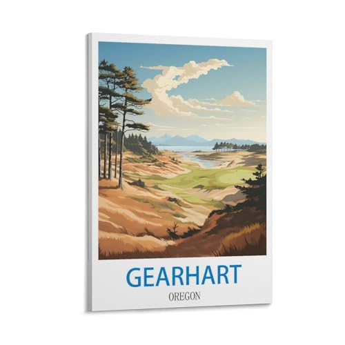 Toile de golf vintage Gearhart deco murale retro pour un salon elegant