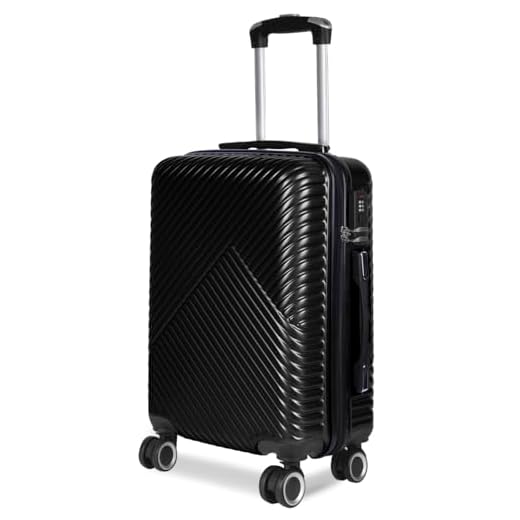 MERCURY TEXTIL- Maleta de Viaje Cabina, Mediana, Grande, rígida 100% de Polipropileno y ABS, Ruedas Giratorias, Prácticas y Ligeras con Cierre de Seguridad. (Negro, Mediana)