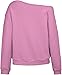 Off The Shoulder Sweatshirt for Women Sexy Crewneck Cute Sweatshirts Going Out Plain Hoodie Sweater Fall Pullover (Pink,Large)