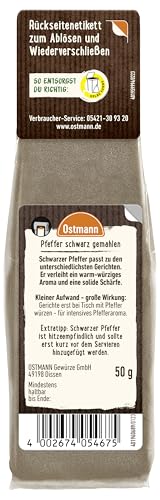 Ostmann Pfeffer schwarz gemahlen, 50 g