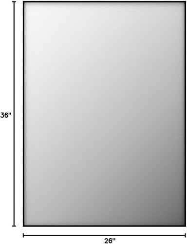 Miniatura 58 de Espejo de baño dorado naranja de 30 x 30 pulgadas para pared, espejo rectangular rectangular con marco de aluminio, moderno grande para dormitorio