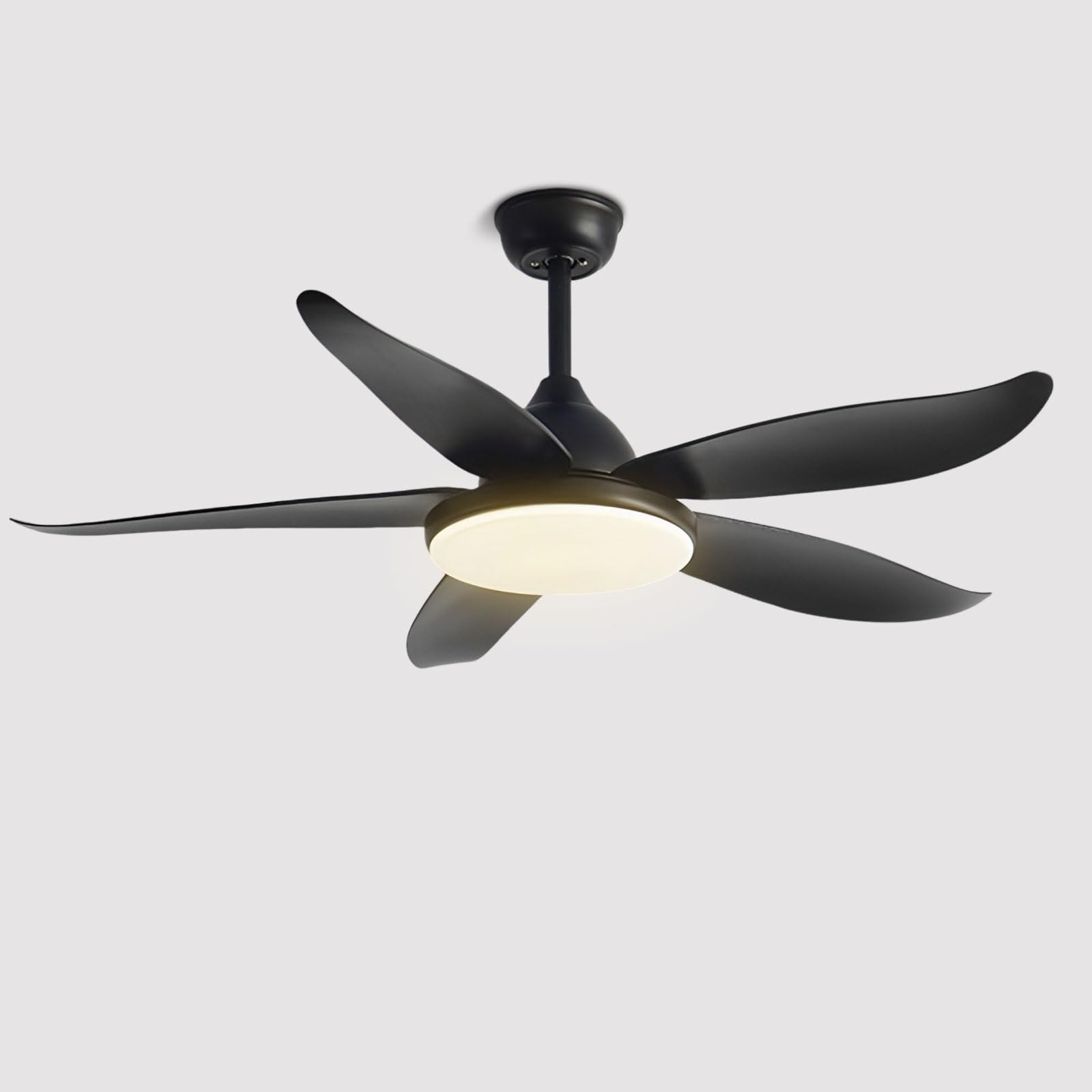 SXDMOUBK Modern Remote Ceiling Fan Light 6 Speeds Quiet Ceiling Fan Dimmable 48W LED Ceiling Fan Lighting 35W DC Motor Ceiling Fan With Light For Living Room Dining Room Restaurant Bedroom