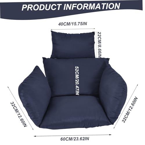 Fundas de Cojines para Sillas Lavables con Cremallera Azul Oscuro 4