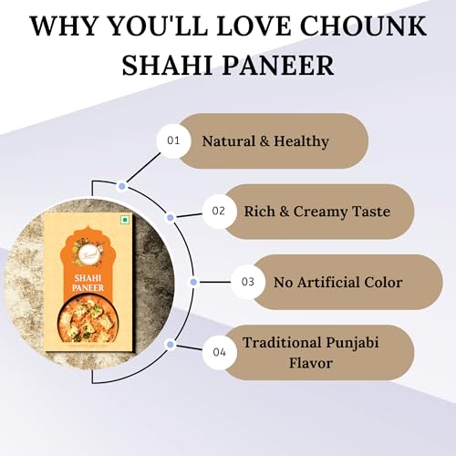 Image of Chounk Shahi Paneer Masala - 400g (Pack of 100g X 4) | for Delicious & Flavourful Cooking | Easy to Cook | Ready Masala | Blended Spice Mix | No Artificial Flavour Added | No Preservatives