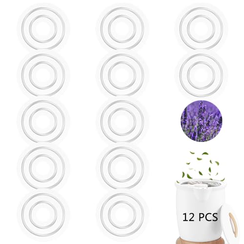 Image of CYG&CL 12 Pack Towel Warmer Fragrance Disc Fresh Fragrance Scented Pads Replacement Fragrance Disc for Towel Warmer Bucket (Lavender Flavor)