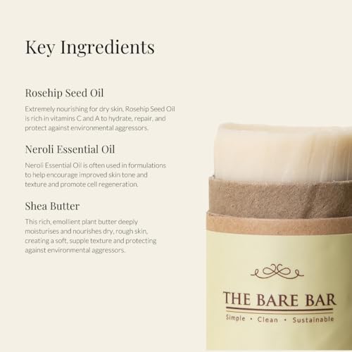 Image of The Bare Bar Neroli Deodorant Stick - 60 gm | Citrus Fragrance| Odor & Sweat Control | Natural formula and Chemical free| Good for all skin types | Travel Mini Size Solid Deodorant for Men & Women