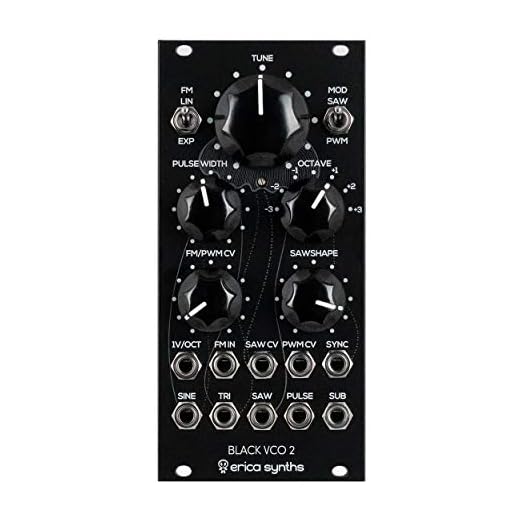 Erica Synths Black VCO V2 Analog Eurorack Oscillator Module (BkVCO2d1)
