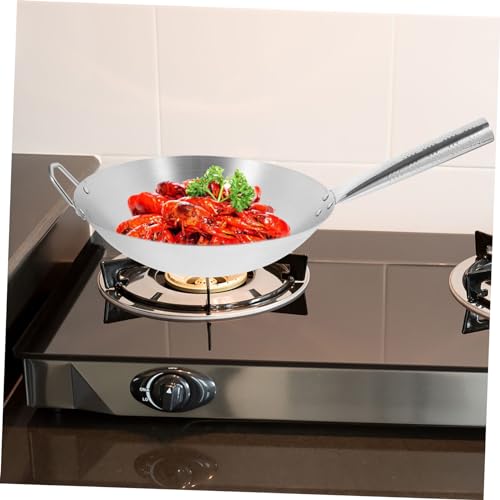 Wok de acero inoxidable antiadherente compatible con inducción miniatura 4