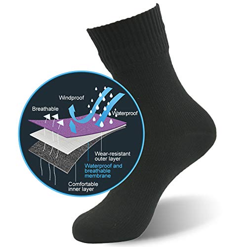Image of RANDY SUN Waterproof Socks, Unisex Hiking Wading Trail Running Kayaking Crew Socks