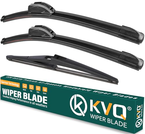 KVQ Windshield Wiper Blades Replacement for Nissan Kicks 2018 2019 2020 2021 2022 2023,Original Equipment Replacement Front Rear Wiper Blade Set - 26