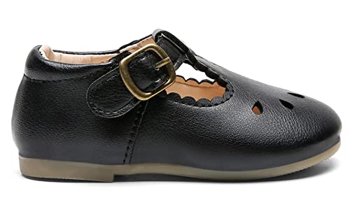 Dadawen Girl's Classic Mary Jane School Uniform Shoes Flat Dress Shoes Black Us Size 10.5 M Little Kid #TOP5